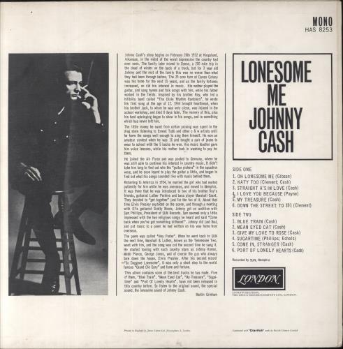 Johnny Cash Lonesome Me vinyl LP album (LP record) UK JCSLPLO851623