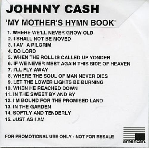 Johnny Cash My Mother's Hymn Book CD-R acetate UK JCSCRMY293582