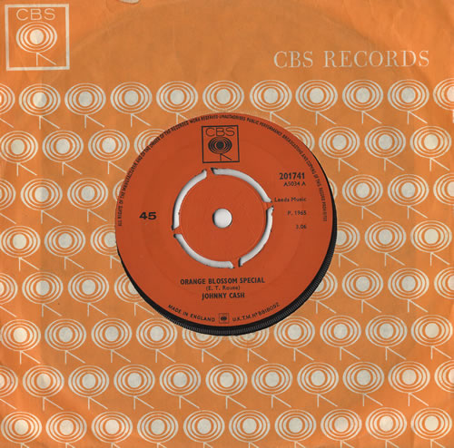 Johnny Cash Orange Blossom Special 7" vinyl single (7 inch record / 45) UK JCS07OR474691