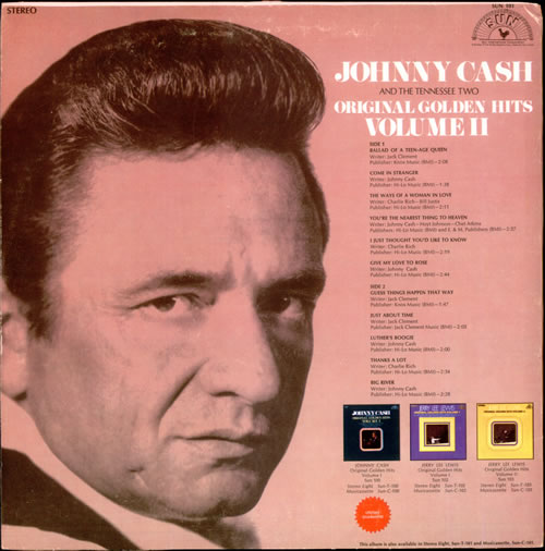 Johnny Cash Original Golden Hits Volume II vinyl LP album (LP record) US JCSLPOR387192
