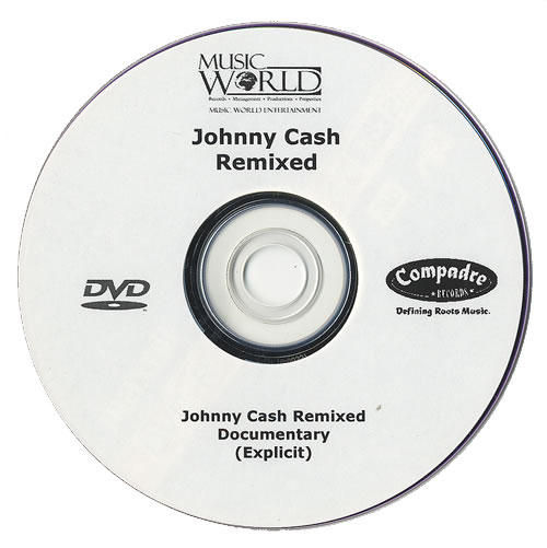 Johnny Cash Remixed Documentary promo DVD-R US JCSDRRE492978