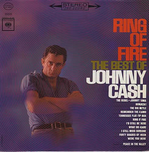 Johnny Cash Ring Of Fire: The Best Of Johnny Cash vinyl LP album (LP record) US JCSLPRI380336