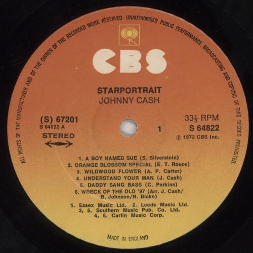 Johnny Cash Starportrait 2-LP vinyl record set (Double LP Album) UK JCS2LST430671