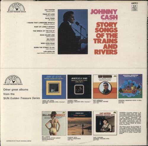 Johnny Cash Story Songs Of The Trains And Rivers vinyl LP album (LP record) UK JCSLPST340767