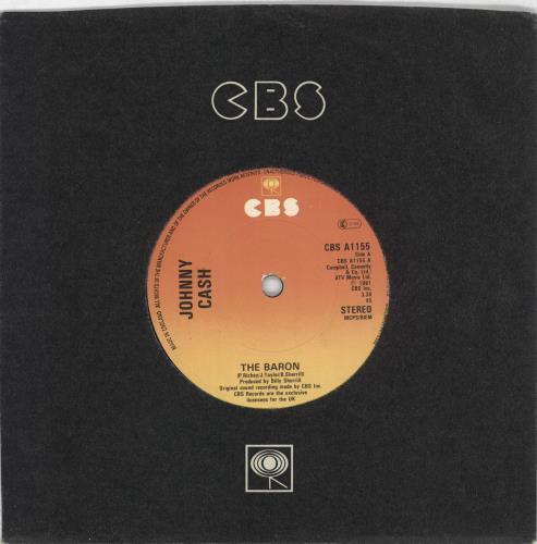 Johnny Cash The Baron 7" vinyl single (7 inch record / 45) UK JCS07TH718221