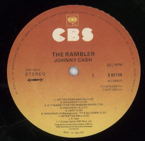 Johnny Cash The Rambler vinyl LP album (LP record) UK JCSLPTH303366