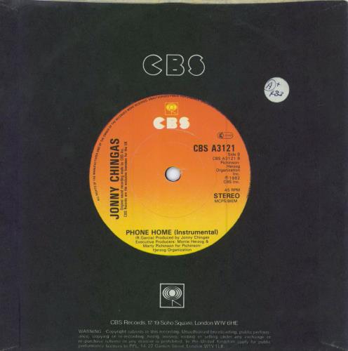 Johnny Chingas Phone Home 7" vinyl single (7 inch record / 45) UK K6407PH784467