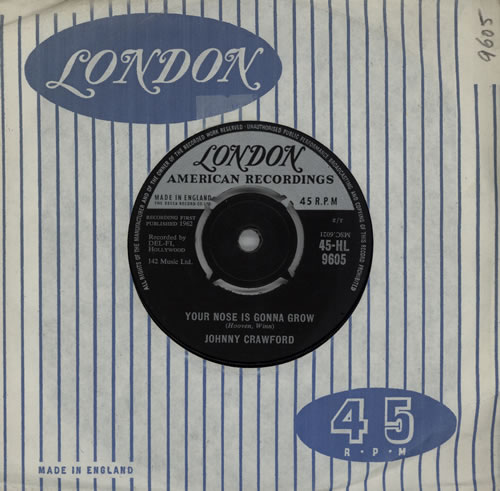 Johnny Crawford Your Nose Is Gonna Grow 7" vinyl single (7 inch record / 45) UK KPI07YO570468