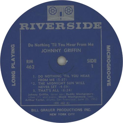 Johnny Griffin Do Nothing 'Til You Hear From Me - 1st vinyl LP album (LP record) US JGFLPDO651447
