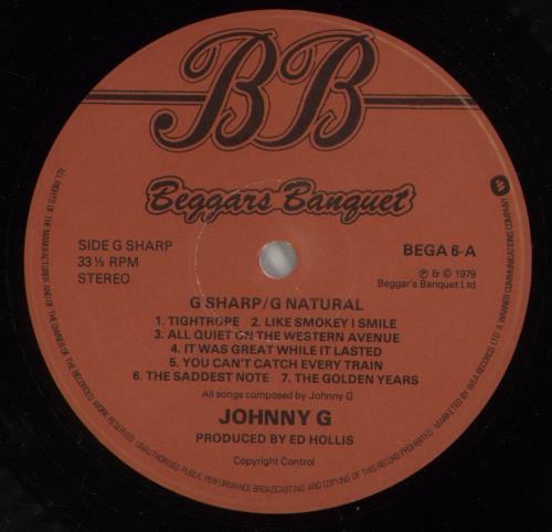 Johnny G G Sharp/G Natural vinyl LP album (LP record) UK JQGLPGS480132