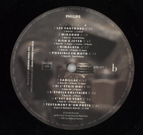 Johnny Hallyday Cadillac vinyl LP album (LP record) French JHDLPCA868209