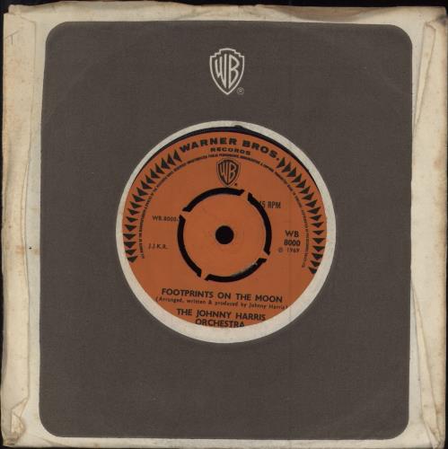 Johnny Harris Footprints On The Moon 7" vinyl single (7 inch record / 45) UK HRJ07FO785190