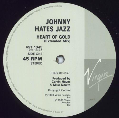 Johnny Hates Jazz Heart Of Gold + Poster 12" vinyl single (12 inch record / Maxi-single) UK JHJ12HE116064