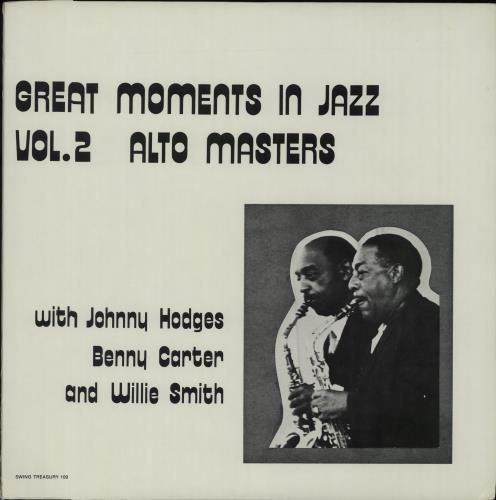 Johnny Hodges Great Moments in Jazz Vol.2: Alto Masters vinyl LP album (LP record) US JATLPGR670070