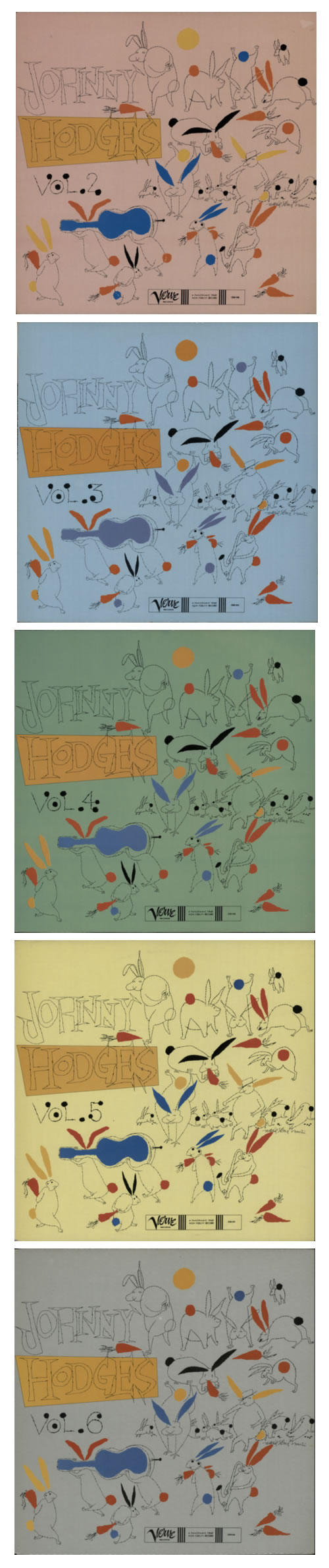 Johnny Hodges The Rabbit's Work On Verve - Volumes 1 - 6 vinyl LP album (LP record) French JATLPTH588986