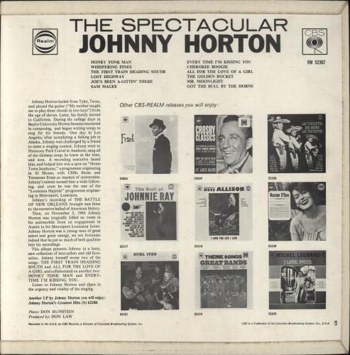 Johnny Horton The Spectacular vinyl LP album (LP record) UK JXQLPTH505025