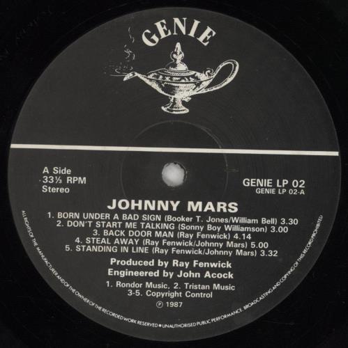 Johnny Mars Born Under A Bad Sign vinyl LP album (LP record) UK J7LLPBO856780