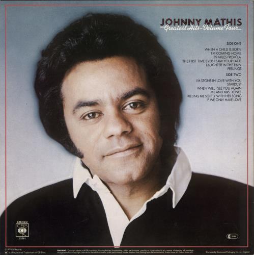 Johnny Mathis Greatest Hits Volume IV vinyl LP album (LP record) UK J-MLPGR773612