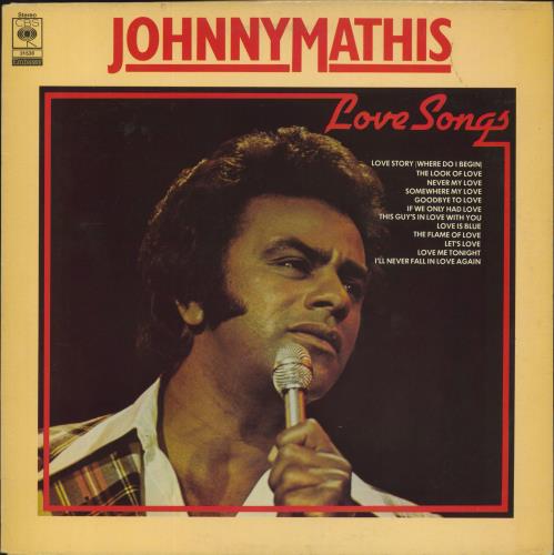 Johnny Mathis Love Songs vinyl LP album (LP record) UK J-MLPLO816606