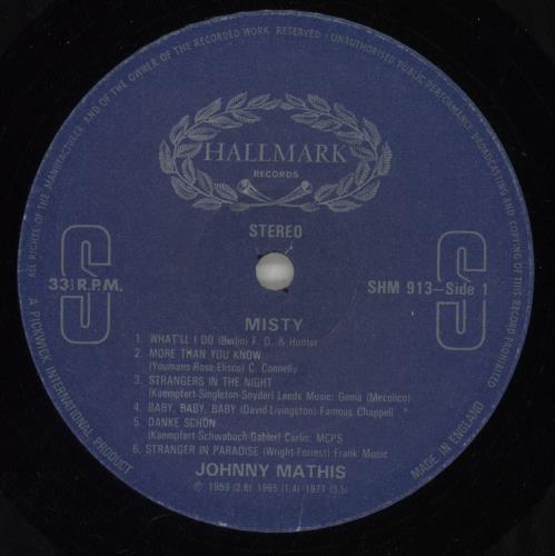 Johnny Mathis Misty vinyl LP album (LP record) UK J-MLPMI639786