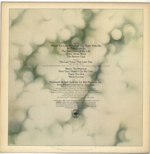 Johnny Mathis The Best Days Of My Life vinyl LP album (LP record) UK J-MLPTH289144