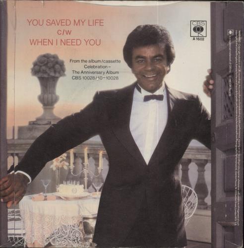 Johnny Mathis You Saved My Life 7" vinyl single (7 inch record / 45) UK J-M07YO791576