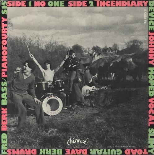 Johnny Moped No One - VG+ 7" vinyl single (7 inch record / 45) UK JMD07NO856936