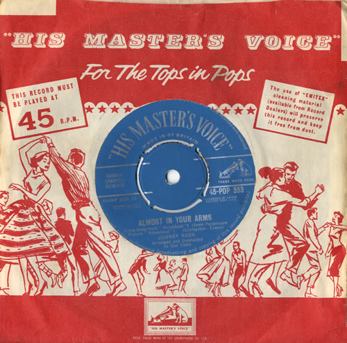 Johnny Nash Almost In Your Arms 7" vinyl single (7 inch record / 45) UK NNY07AL563199