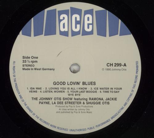 Johnny Otis Good Lovin' Blues vinyl LP album (LP record) German J.OLPGO796747