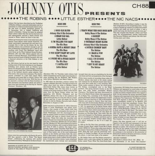 Johnny Otis Presents The Robins, Little Esther, The Nic Nacs vinyl LP album (LP record) UK J.OLPPR764446