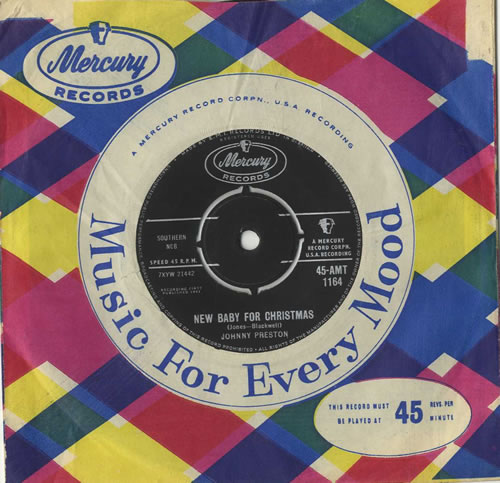 Johnny Preston New Baby For Christmas 7" vinyl single (7 inch record / 45) UK JP007NE570103