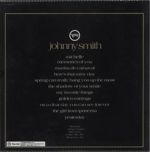 Johnny Smith Johnny Smith vinyl LP album (LP record) Japanese J5QLPJO880374