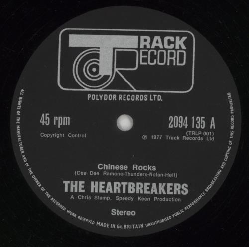 Johnny Thunders & The Heartbreakers Chinese Rocks / Born To Lose 12" vinyl single (12 inch record / Maxi-single) UK JTH12CH240747