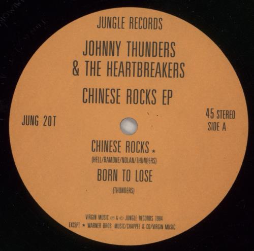 Johnny Thunders & The Heartbreakers Chinese Rocks - Shrink 12" vinyl single (12 inch record / Maxi-single) UK JTH12CH863936