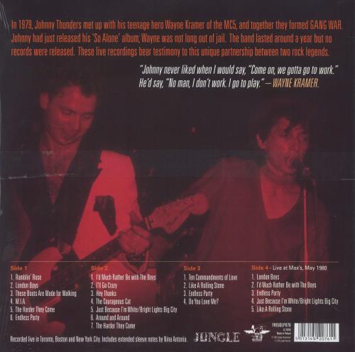 Johnny Thunders & The Heartbreakers Johnny Thunders & Wayne Kramer's Gang War! - Red & Yellow Vinyl - Sealed 2-LP vinyl record set (Double LP Album) US JTH2LJO833267
