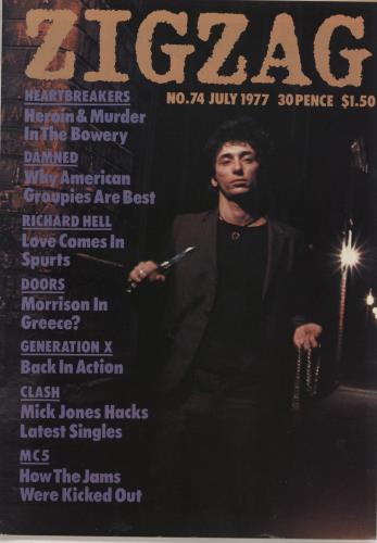 Johnny Thunders & The Heartbreakers Zig Zag Magazine No. 74 magazine UK JTHMAZI767675