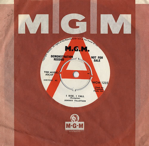 Johnny Tillotson I Rise, I Fall 7" vinyl single (7 inch record / 45) UK JHY07IR481901