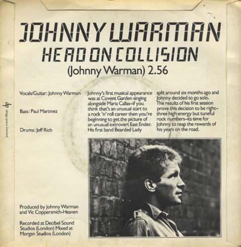 Johnny Warman Head On Collision 7" vinyl single (7 inch record / 45) UK WMN07HE378058