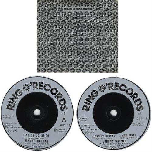 Johnny Warman Head On Collision 7" vinyl single (7 inch record / 45) UK WMN07HE378058