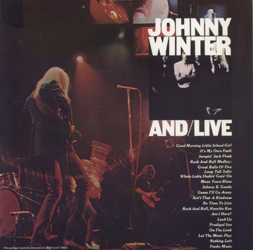 Johnny Winter And/Live - export 2-LP vinyl record set (Double LP Album) US JNW2LAN822260