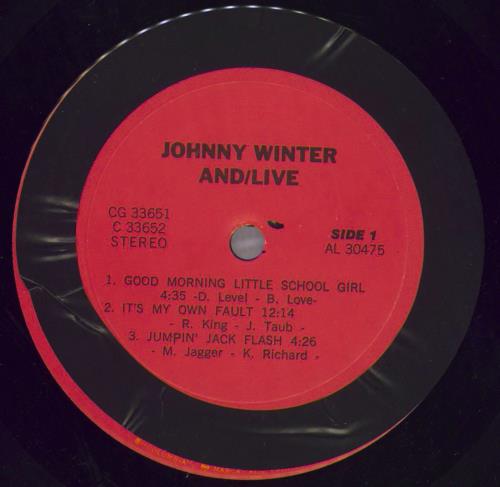 Johnny Winter And/Live - export 2-LP vinyl record set (Double LP Album) US JNW2LAN822260
