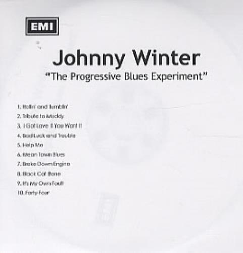 Johnny Winter The Progressive Blues Experiment CD-R acetate UK JNWCRTH317867