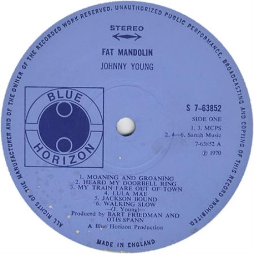 Johnny Young (Blues) Fat Mandolin vinyl LP album (LP record) UK YUGLPFA400130