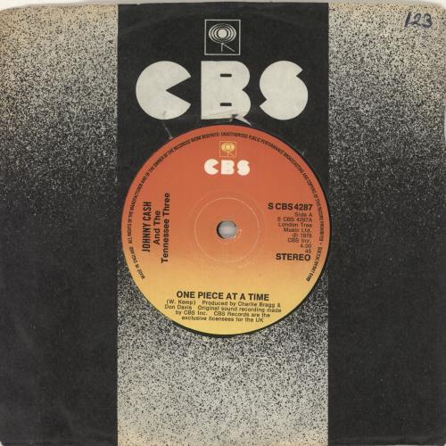 Johnny Cash One Piece At A Time UK 7" vinyl single (7 inch record / 45