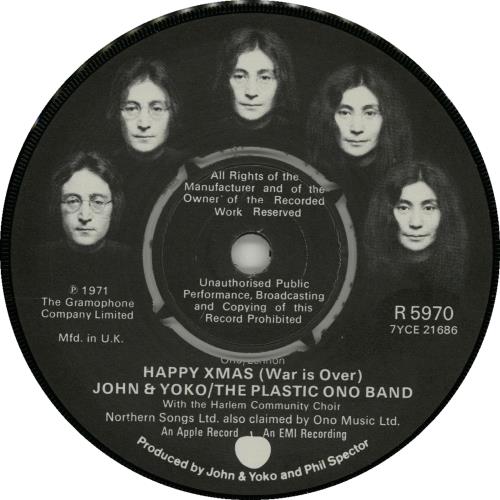 John Lennon Happy Xmas (War Is Over) 4pr P/S UK 7" vinyl single (7