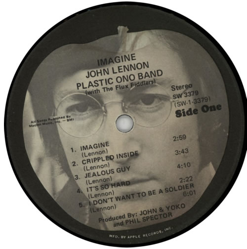 John Lennon Imagine US vinyl LP album (LP record) (592295)