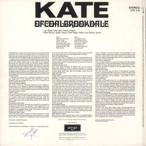 Jon & Mike Raven Kate Of Coalbrookdale - Autographed by Jon Raven vinyl LP album (LP record) UK J+MLPKA749958