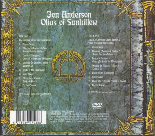 Jon Anderson Olias Of Sunhillow 2-disc CD/DVD set UK JON2DOL788017