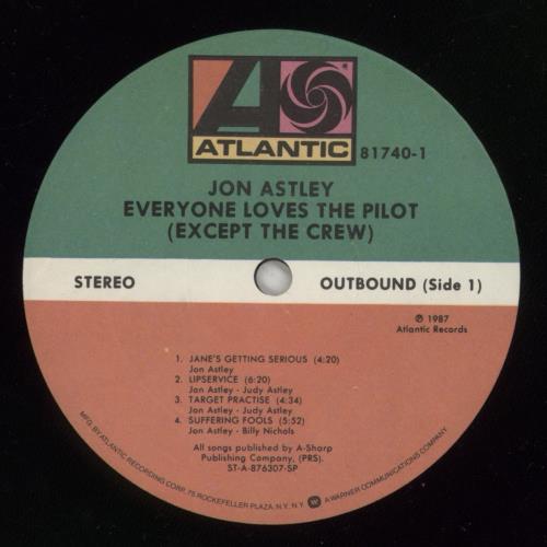 Jon Astley Everyone Loves The Pilot (Except The Crew) - Promo Stamped vinyl LP album (LP record) US 95SLPEV874228