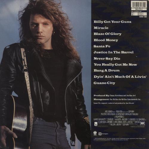 Jon Bon Jovi Blaze Of Glory - EX vinyl LP album (LP record) UK JBJLPBL865401